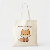 Tote Bag Fox mignon avec le texte fait sur commande (Devant)