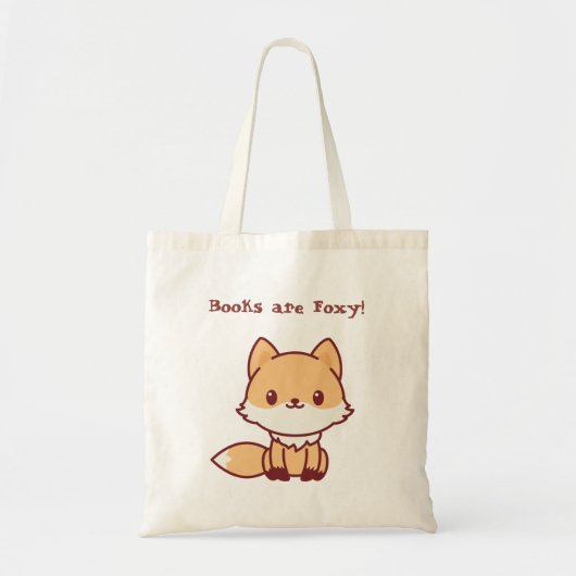 Tote Bag Fox mignon avec le texte fait sur commande (Devant)
