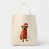 Tote Bag Fox Red Labrador Retriever Chien de Noël (Devant)