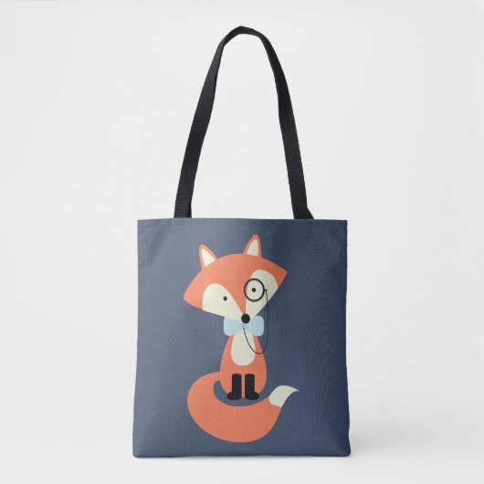 Tote Bag Fox rouge de hippie de monocle (Devant)