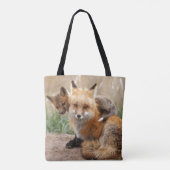 Tote Bag Fox rouge et bébé (Dos)