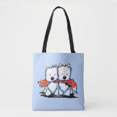 Tote Bag Fox-trot Westies Fourre-tout de KiniArt (Devant)