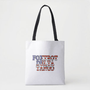 Tote Bag Foxtrot Delta Tango Patriotique
