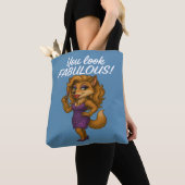 Tote Bag Foxy en violet (De près)