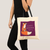 Tote Bag Foxy Mama Red Fox avec Pup, Personnalisé (Devant (produit))