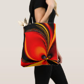 Tote Bag Fractal Fury Orange (De près)