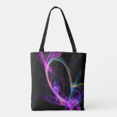 Tote Bag Fractale Électrique Rose (Dos)