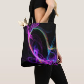 Tote Bag Fractale Électrique Rose (De près)