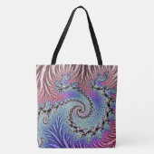 Tote Bag Fractale en spirale funky (Devant)