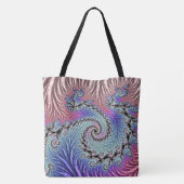 Tote Bag Fractale en spirale funky (Dos)