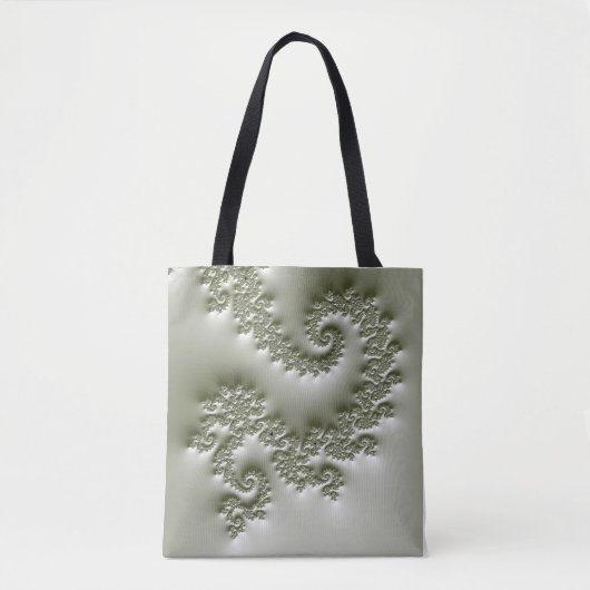 Tote Bag Fractale vert pâle (Devant)