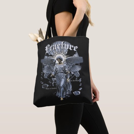 Tote Bag Fracture - Conception de streetwear gothique (De près)