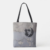 Tote Bag Fragment de pierre noir et blanc (Dos)