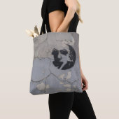 Tote Bag Fragment de pierre noir et blanc (De près)