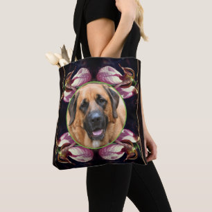 Tote Bag Fragment d'orchidée Lady Slipper Créez votre propr