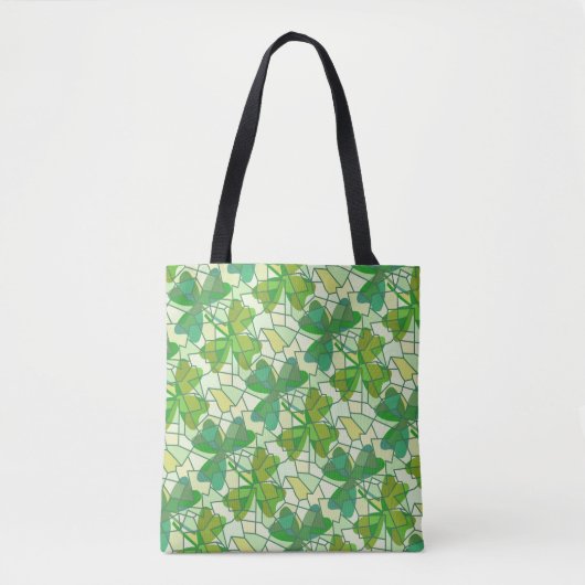 Tote Bag Fragments shamrocks (Devant)