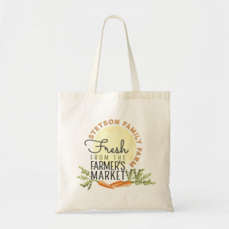 Tote Bag Fraîche du nom de la ferme du marché des producteu