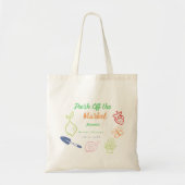 Tote Bag Fraîche Hors Du Marché Douche Nuptiale Tirée À La  (Devant)