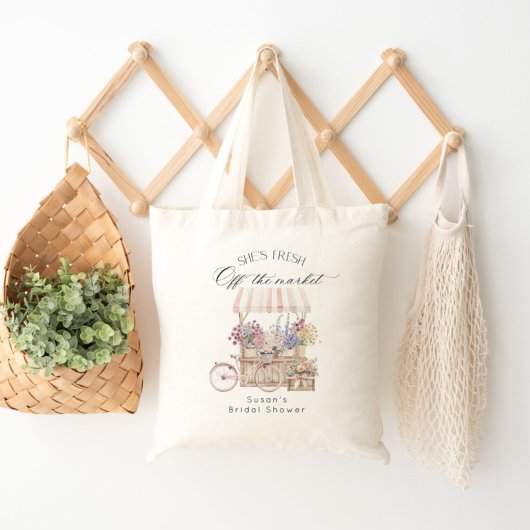 Tote Bag Frais débarqué du Marché Fleur Panier Enterrement 