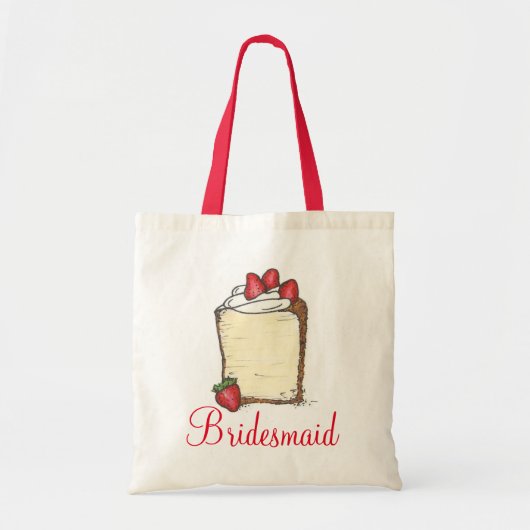Tote Bag Fraise Angel Mariage alimentaire gâteau Bridesmaid (Devant)