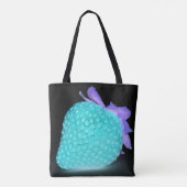 Tote Bag Fraise bleue néon mignonne (Dos)