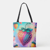 Tote Bag Fraise colorée (Dos)