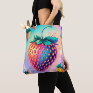 Tote Bag Fraise colorée