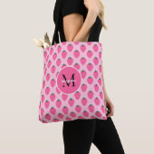 Tote Bag Fraise customisée rose (De près)
