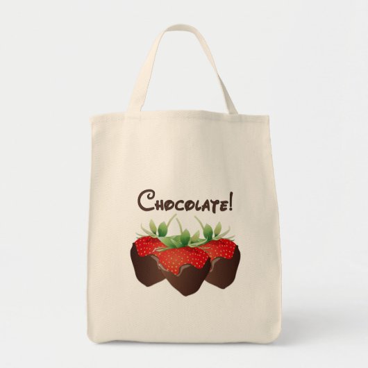 Tote Bag Fraise de chocolat (Devant)