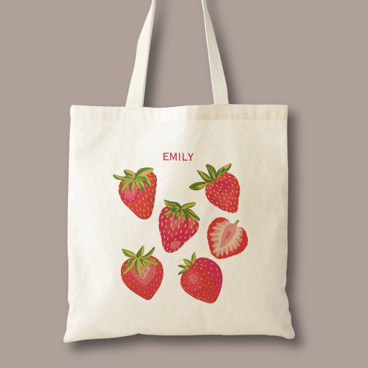 Tote Bag Fraise d'été rouge mignonne