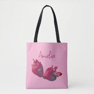Tote Bag Fraise personnalisée