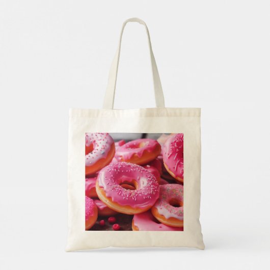 Tote Bag Fraise rose (Dos)