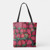 Tote Bag Fraises avec feuilles verts (Dos)