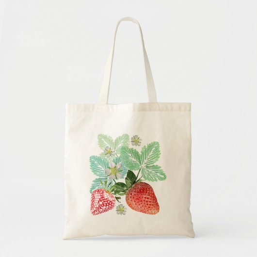 Tote Bag fraises, baies, rouge, frais, mûr, sucré, nourritu (Devant)