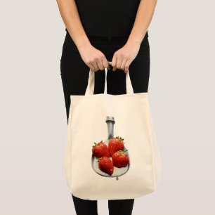 Tote Bag Fraises et crème