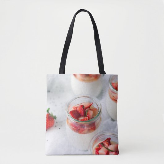 Tote Bag fraises et crème (Devant)