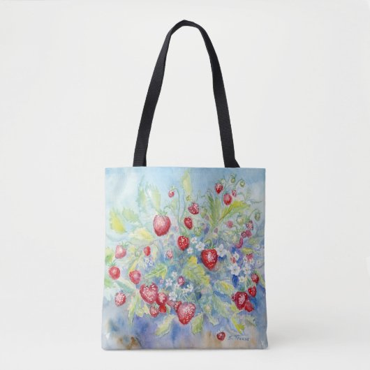 Tote Bag Fraises II Fourre-tout (Devant)