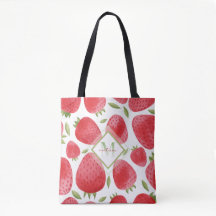 Fraises & Monogramme Ombre + Rouge & Vert