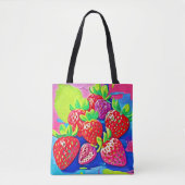 Tote Bag Fraises Pop Art (Devant)