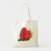 Tote Bag Fraises sur blanc (Devant)
