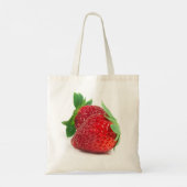 Tote Bag Fraises sur blanc (Dos)