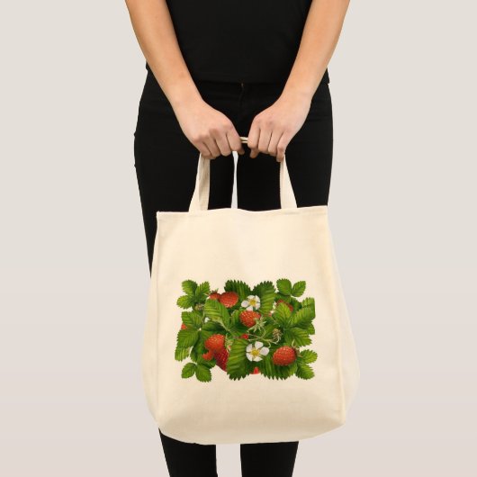 Tote Bag Fraisier vintage (Devant (produit))