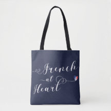 Français À Heart Grocery Bag, France