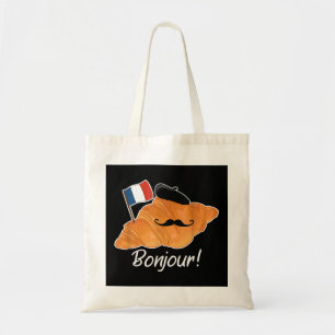Tote Bag Français Croissant Lover France Drapeau Francophil