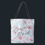 Tote Bag Français Jardin Floral Peony Personnalisé Bridesma<br><div class="desc">French Garden Floral Peony Design - avec des fleurs d'aquarelle peintes à la main et le feuillage, et élégante police de calligraphie de script. Un charme vintage dans une palette de couleurs pastel qui est parfait pour un mariage de printemps ou d'été dans le jardin. Avec ses sentiments de la...</div>