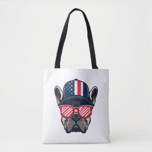 Tote Bag Français Portant des couleurs américaines