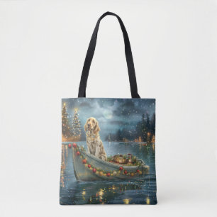 Tote Bag Français Setter Christmas Festive Voyage