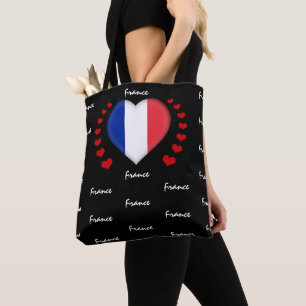Tote Bag France Drapeau et Coeur, mode/sport