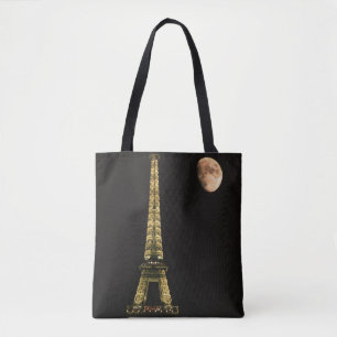 Tote Bag France, Paris. Tour Eiffel la nuit