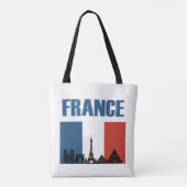 Tote Bag France Travel - Paris City Skyline Pavillon França (Dos)